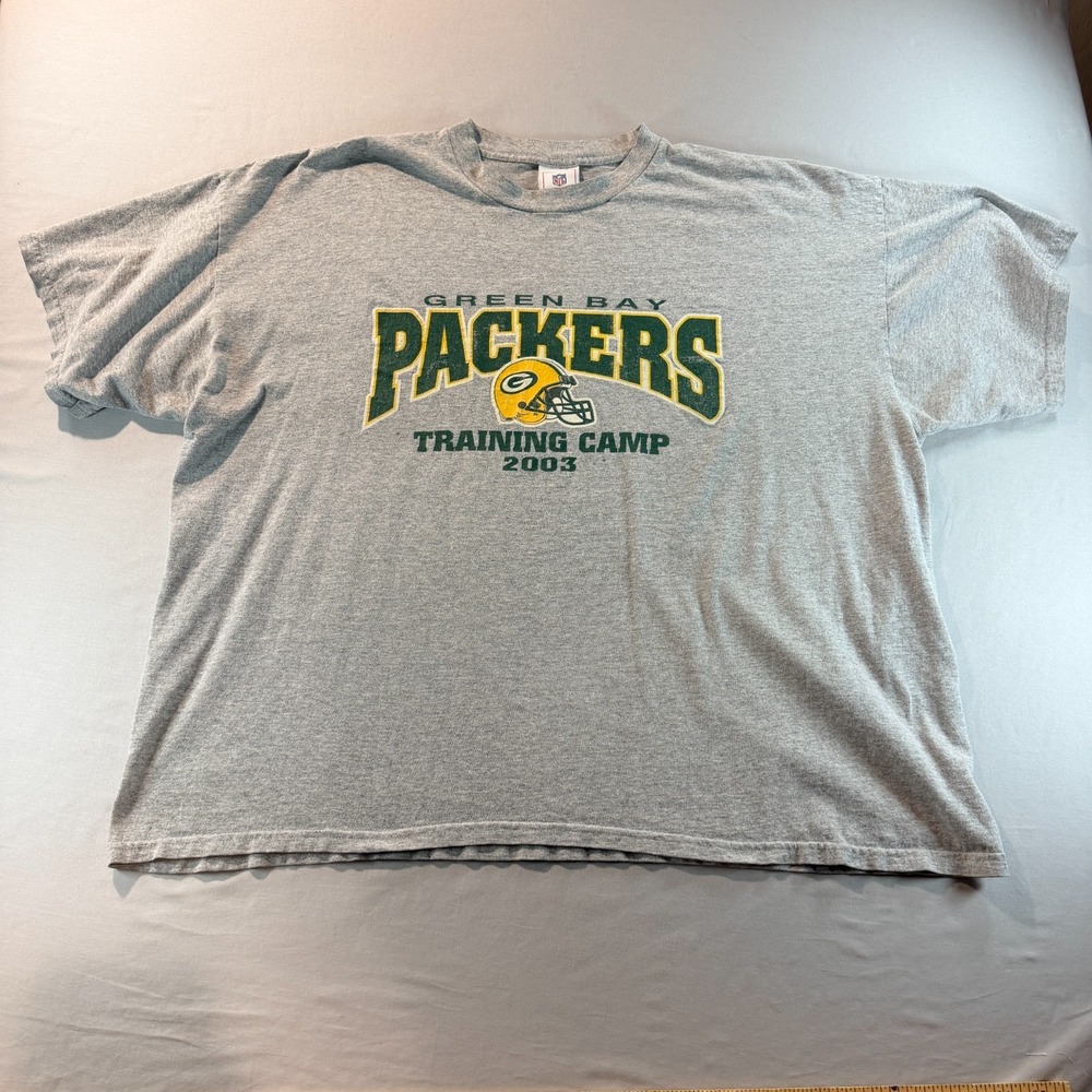 Vintage‎ Green Bay Packers Training Camp 2003 NFL Gray T-Shirt